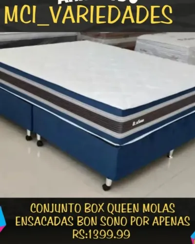 Conjunto Box Queen Molas Ensacadas Bon Sono