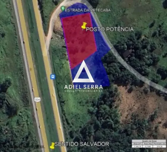 BR 324 | 7.348M² | DOC. REGULARIZADA C/ LIBERAÇÃO PARA POSTO DE GASOLINA | LOCALIZAÇÃO PRI