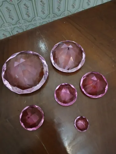 Jogo de diamantes rosa para ornamentação 