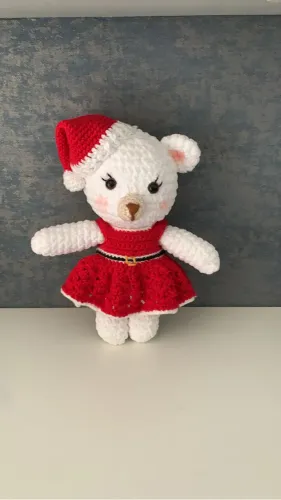 Linda ursinha Noel feita a mão- sob encomenda 