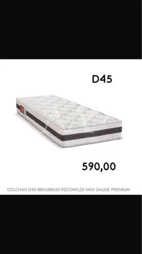 Colchão d45 solteiro por apenas 590,00