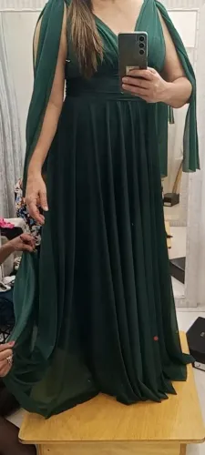 Vestido longo para festa.