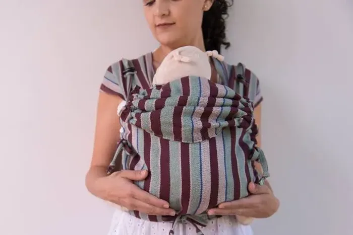 Sling de tecido para carregar bebê - Mei Tai - Jenipano - Rosa
