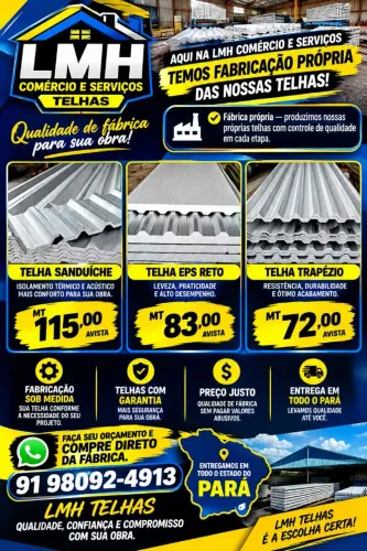 Telha trapézio com EPS 