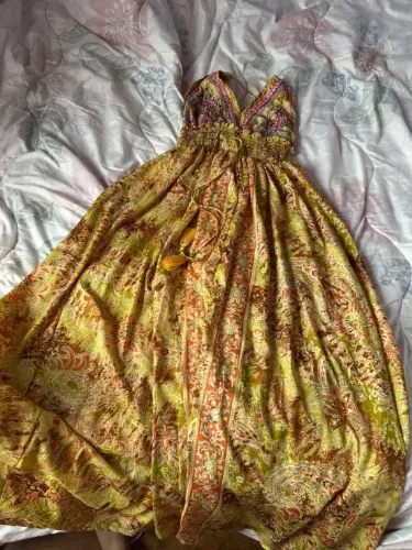 Vestido indiano bordado tamanho único