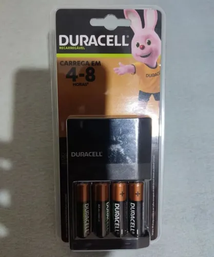 Carregador e pilhas Duracell - Leia a descrição abaixo: