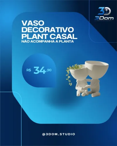 VASO DECORATIVO PLANT CASAL
