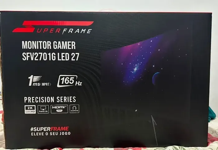 Monitor Gamer SuperFrame 27" Curvo QHD 165Hz - Leia a descrição