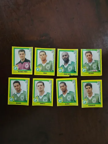 8 figurinhas jogadores Goiás CB 1998 nunca coladas