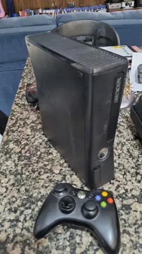 Xbox 360 Funcionando + Controle Original Sem Fio + Vários Jogos