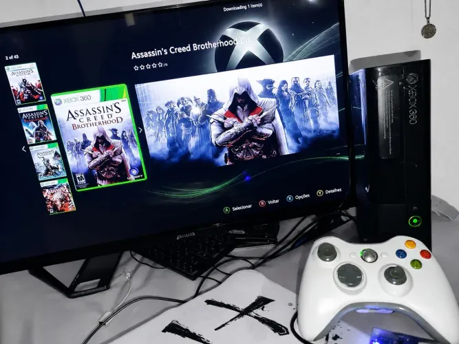Xbox 360 desbloqueado. HD de 500gb com 43 jogos só os melhores