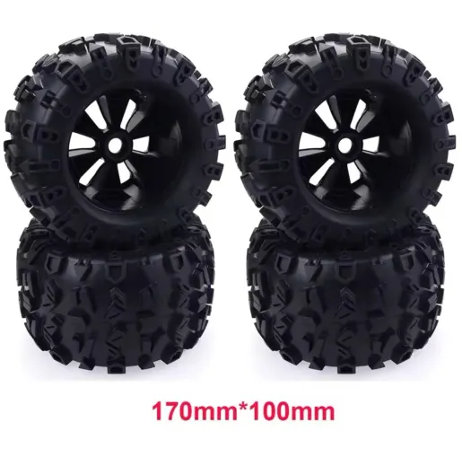 4 Pneus Para RC Monster Truck 1/8 - Zerados! <br>