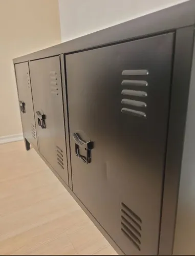 Rack armário Tok Stok industrial ferro