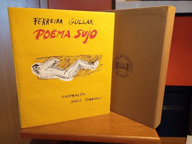 Poema sujo - edição da Confraria dos bibliófilos do Brasil autografado por Ferreira Gullar