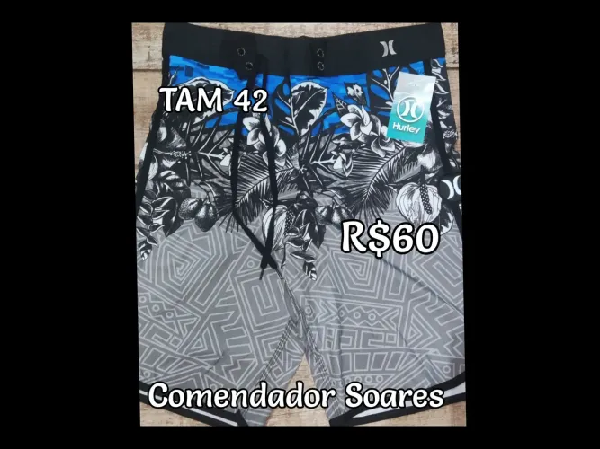 Bermuda short Tactel tamanhos 42/44/48 e estampas variados