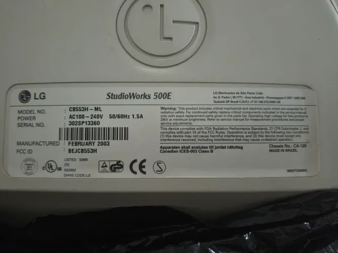 Monitor Tubo LG Studioworks 500E