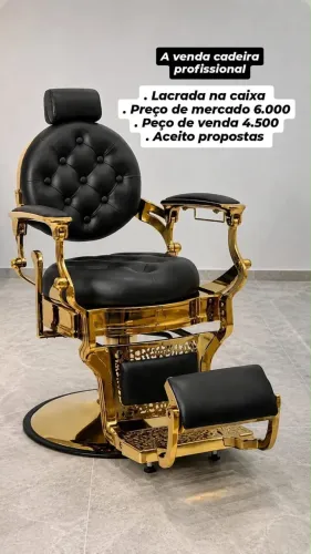 Cadeira de barbeiro.