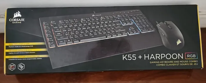 Teclado K55 Corsair Full size Iluminação RGB (com caixa)