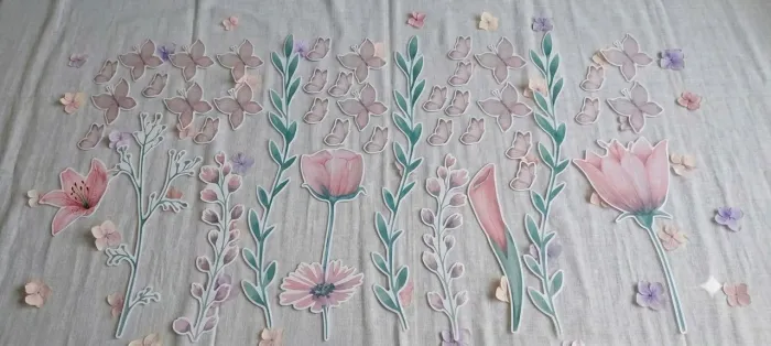 Adesivos para parede de flores e borboletas