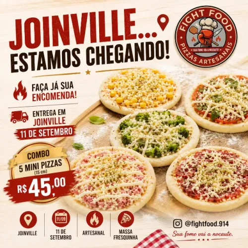 Pizzas Artesanais - pre assadas e congeladas