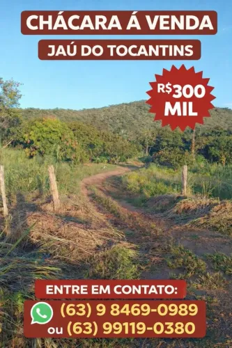 Chácara a venda em Jaú do Tocantins