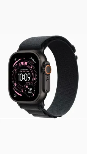 Apple Watch Ultra 3, 49 mm, caixa preta de titânio (GPS + Cellular).