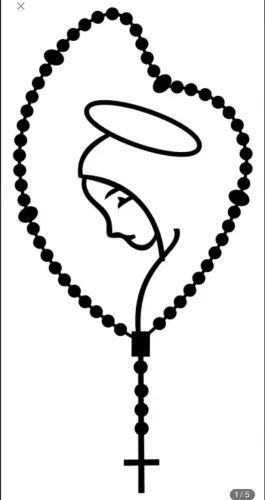 Adesivo Terço De Nossa Senhora - 15 X 7,5cm