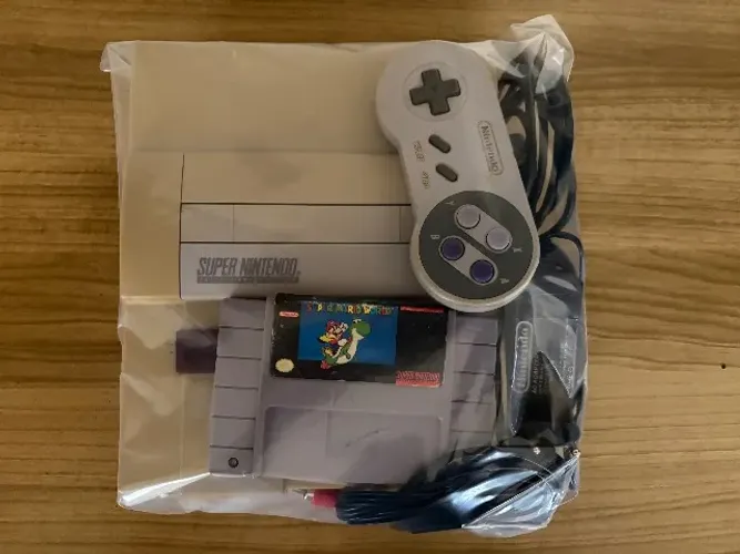SUPER NINTENDO COMPLETO COM MARIO WORD ORIGINAL