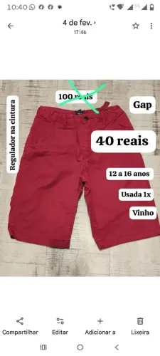 Bermuda masculina original