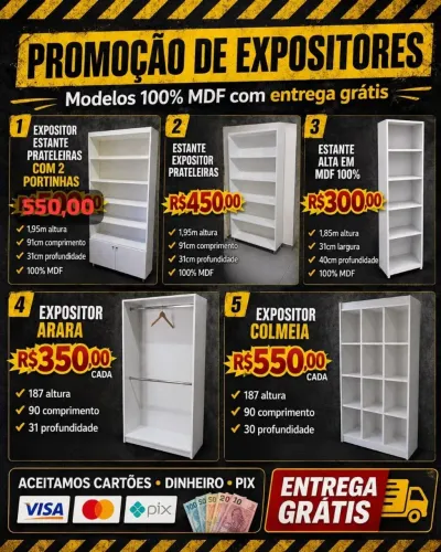 Expositor mdf na promoção