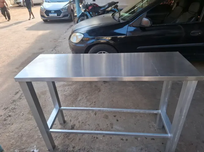 Bancada inox 43m/1,28m