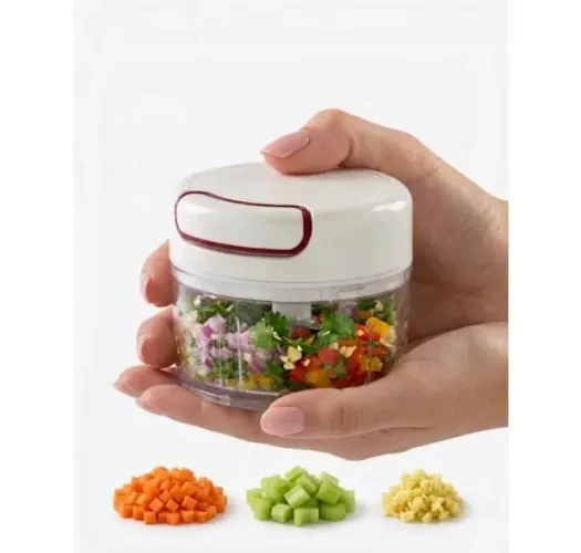 Mini Processador e Triturador de Alimentos Manual B-MAX - 2 Lâminas