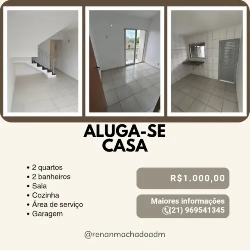 CASA DUPLEX PARA LOCAÇÃO