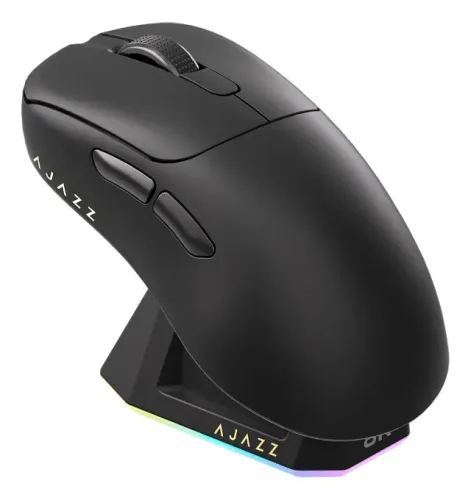 Mouse Gamer Ajazz AJ179 PRO 8K Sem Fio PAW3395 com Dock de Carregamento - Novo, Lacrado