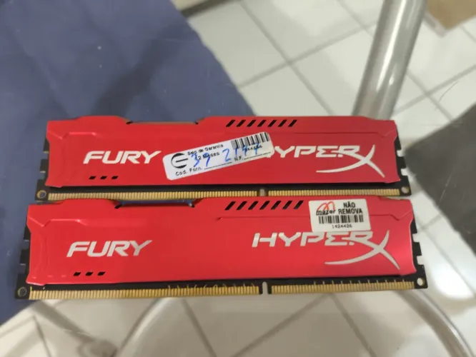 Memória Ram DDR3 2x4GB HyperX Fury 1600mhz