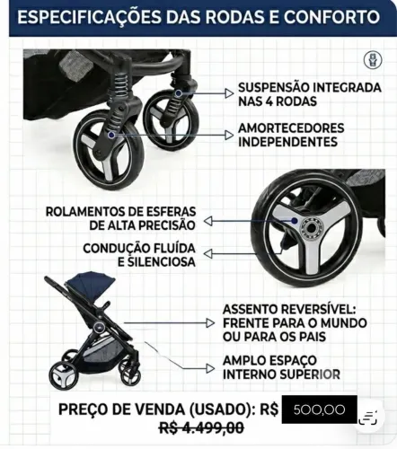 Carrinho de bebê com Moises CHICCO BEST FRIEND
