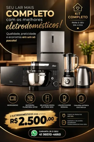 Kit eletros de cozinha completo