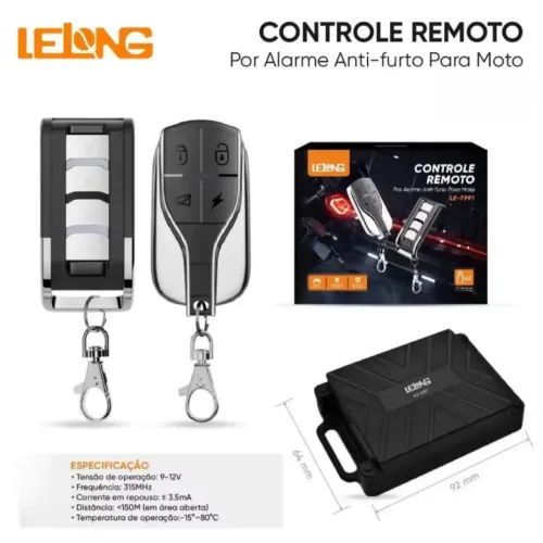 Alarme Ignição Antifurto Para Moto Com 2 Controle Remoto