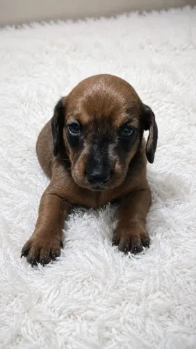 Filhotes da raça Dachshund ( salsichinha ) miniatura 