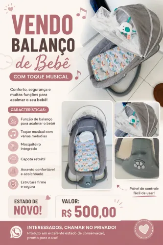 Cadeirinha de balanço bebê