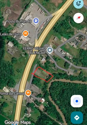 Terreno em piçarras 2.200 m. Margem br 101