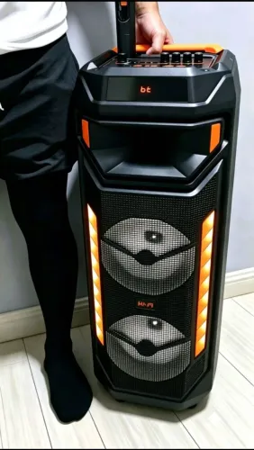 Caixa de som Bluetooth com rádio FM 1800w de Potência Amplificada PMPO