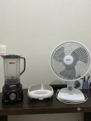 Kit ventilador + liquidificador + sanduicheira 