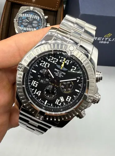 Relógio Estilo Breitling Super Avenger em Aço Inoxidável