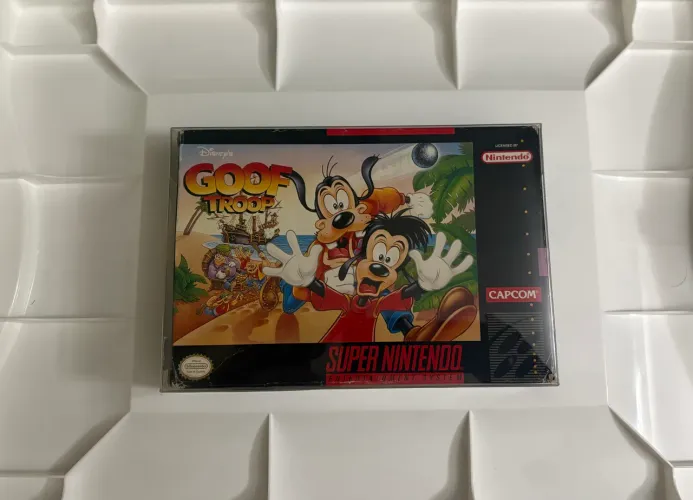 Goof Troop SNES: Caixa+berco+manual originais
