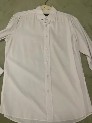 Camisa Calvin Klein algodão nunca usada tamanho G slim branca