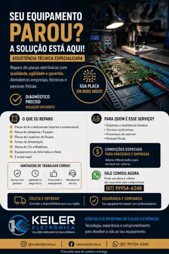 Reparo Profissional de Placas Eletrônicas