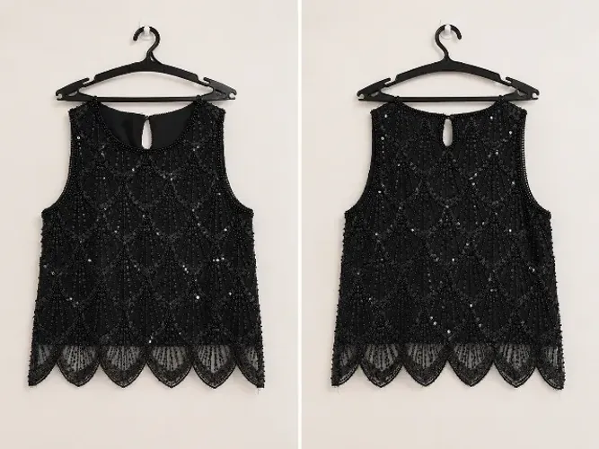 Blusa preta com lantejoulas