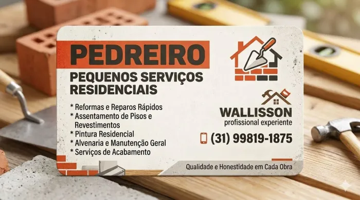 Pedreiro para pequenos reparos