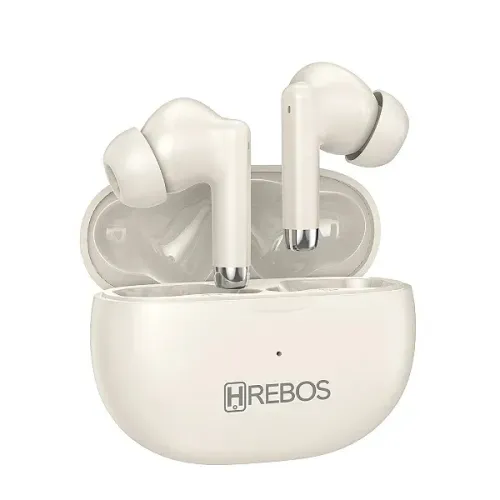Fone de Ouvido Sem Fio TWS EarBuds Bluetooth, Bege / Off-White - Hrebos em São Luís ma